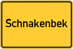 Place name sign Schnakenbek