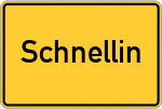 Place name sign Schnellin