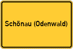 Place name sign Schönau (Odenwald)