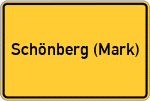 Place name sign Schönberg (Mark)