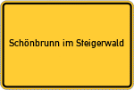 Place name sign Schönbrunn im Steigerwald