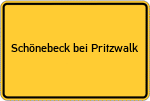 Place name sign Schönebeck bei Pritzwalk