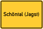 Place name sign Schöntal (Jagst)