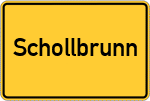 Place name sign Schollbrunn, Spessart