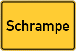 Place name sign Schrampe