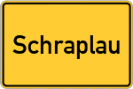 Place name sign Schraplau