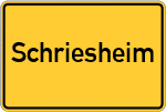 Place name sign Schriesheim