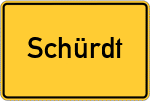 Place name sign Schürdt