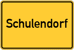 Place name sign Schulendorf, Lauenburg