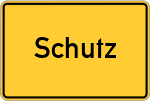 Place name sign Schutz