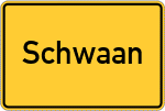 Place name sign Schwaan