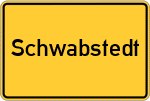 Place name sign Schwabstedt