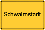 Place name sign Schwalmstadt