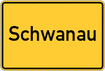 Place name sign Schwanau