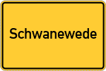 Place name sign Schwanewede