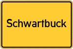 Place name sign Schwartbuck