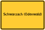 Place name sign Schwarzach (Odenwald)