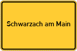 Place name sign Schwarzach am Main