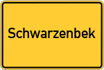 Place name sign Schwarzenbek