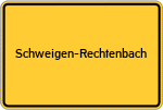 Place name sign Schweigen-Rechtenbach
