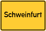 Place name sign Schweinfurt