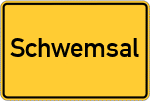 Place name sign Schwemsal