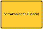 Place name sign Schwenningen (Baden)