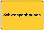Place name sign Schweppenhausen