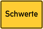 Place name sign Schwerte
