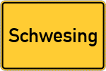 Place name sign Schwesing