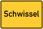 Place name sign Schwissel