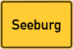 Place name sign Seeburg, Niedersachsen