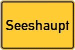 Place name sign Seeshaupt