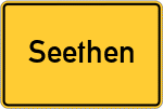 Place name sign Seethen