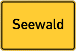 Place name sign Seewald