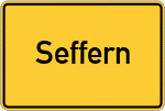 Place name sign Seffern