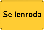 Place name sign Seitenroda