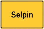Place name sign Selpin