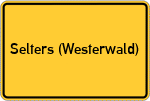 Place name sign Selters (Westerwald)