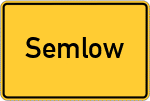 Place name sign Semlow