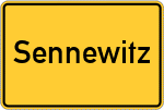 Place name sign Sennewitz