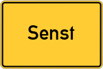 Place name sign Senst