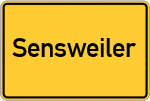 Place name sign Sensweiler