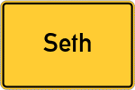 Place name sign Seth, Holstein
