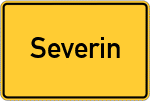 Place name sign Severin