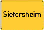 Place name sign Siefersheim
