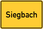 Place name sign Siegbach