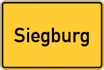 Place name sign Siegburg
