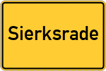 Place name sign Sierksrade