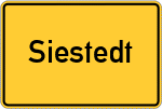 Place name sign Siestedt